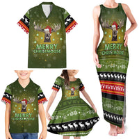 Merry ChristMoose Christmas Family Matching Tank Maxi Dress and Hawaiian Shirt Xmas Holiday Patterns - Wonder Print Shop