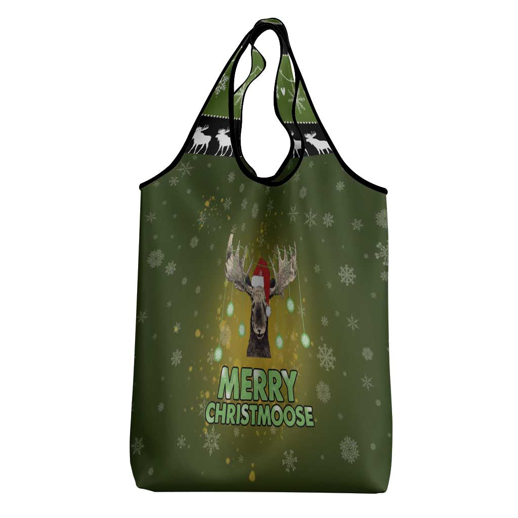 Merry ChristMoose Christmas Grocery Bag Xmas Holiday Patterns - Wonder Print Shop