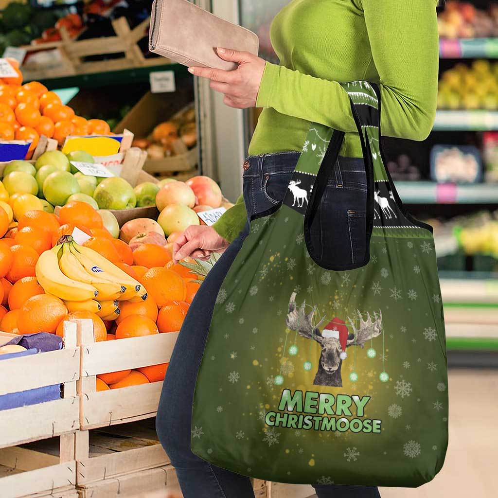 Merry ChristMoose Christmas Grocery Bag Xmas Holiday Patterns - Wonder Print Shop