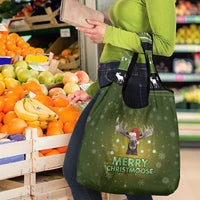 Merry ChristMoose Christmas Grocery Bag Xmas Holiday Patterns - Wonder Print Shop