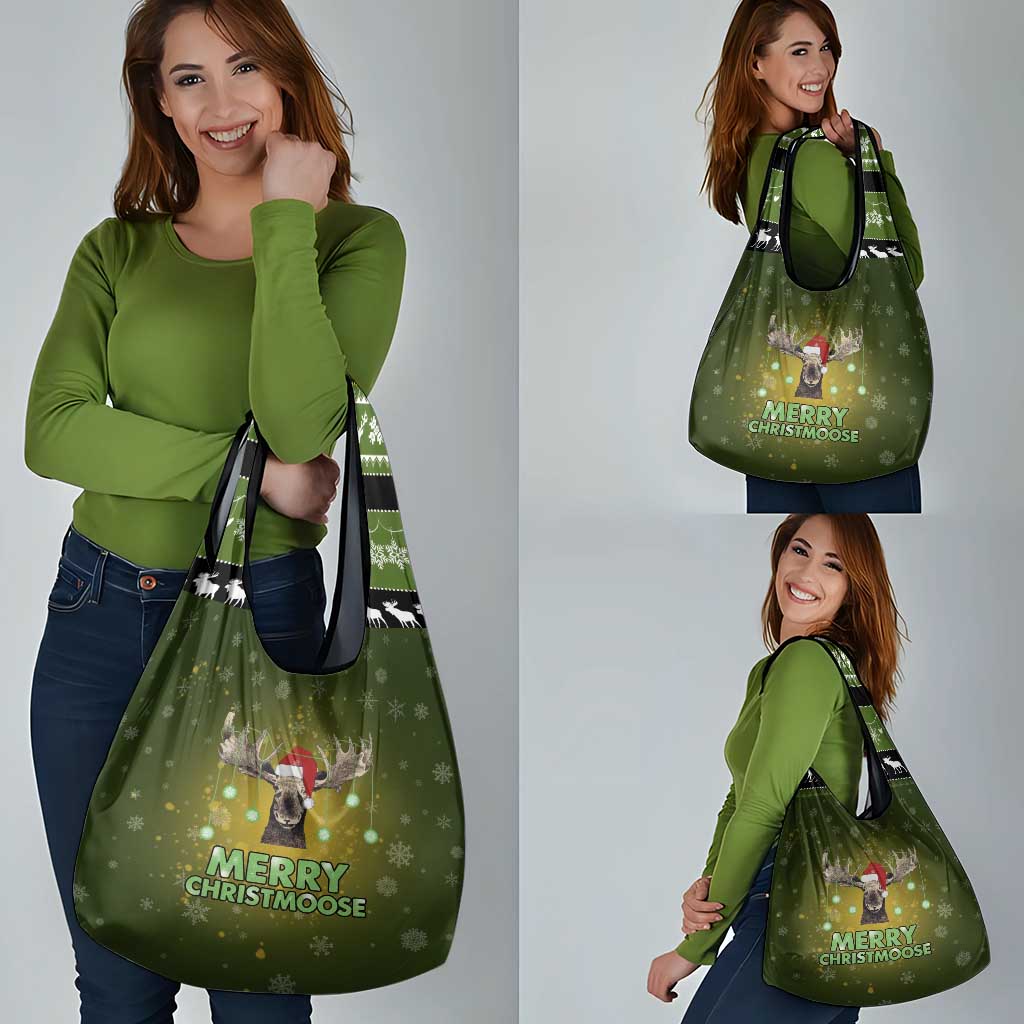 Merry ChristMoose Christmas Grocery Bag Xmas Holiday Patterns - Wonder Print Shop