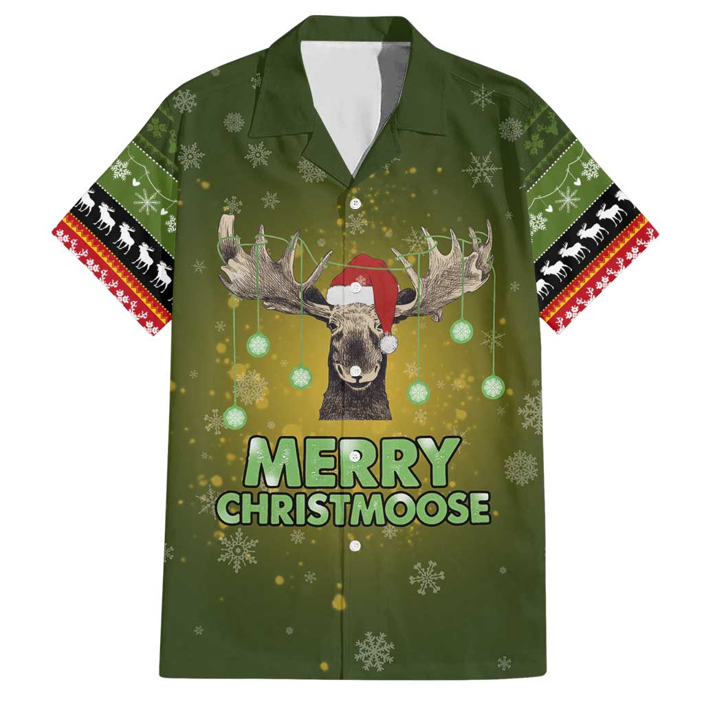 Merry ChristMoose Christmas Hawaiian Shirt Xmas Holiday Patterns - Wonder Print Shop