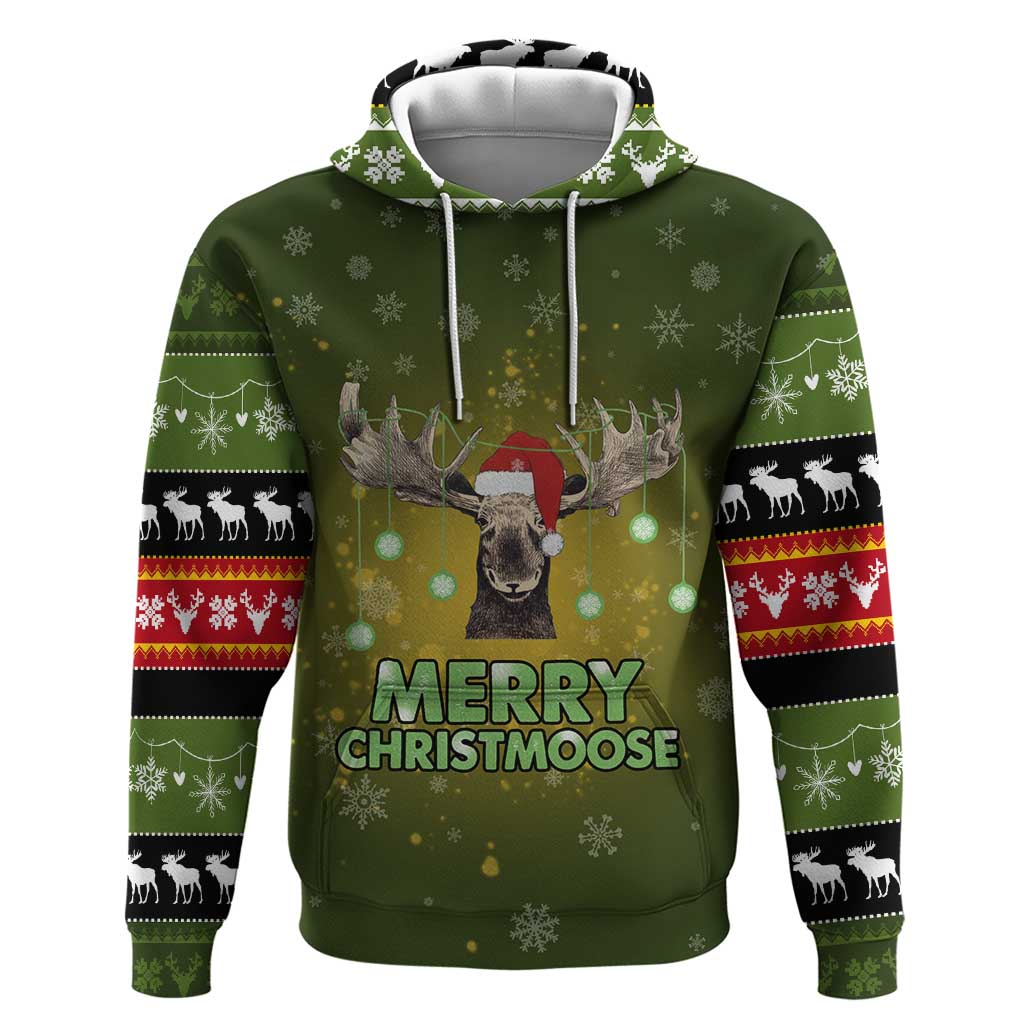 Merry ChristMoose Christmas Hoodie Xmas Holiday Patterns - Wonder Print Shop