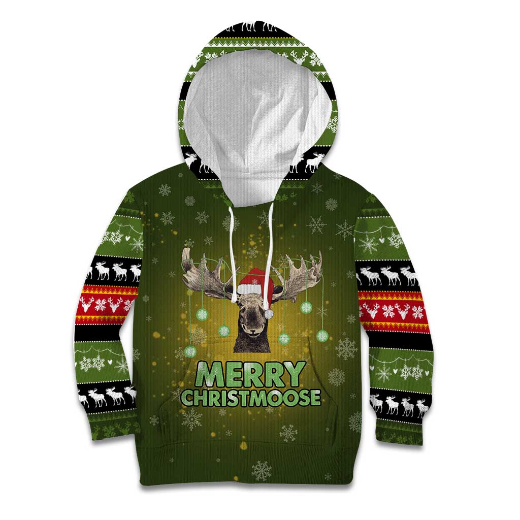 Merry ChristMoose Christmas Kid Hoodie Xmas Holiday Patterns - Wonder Print Shop