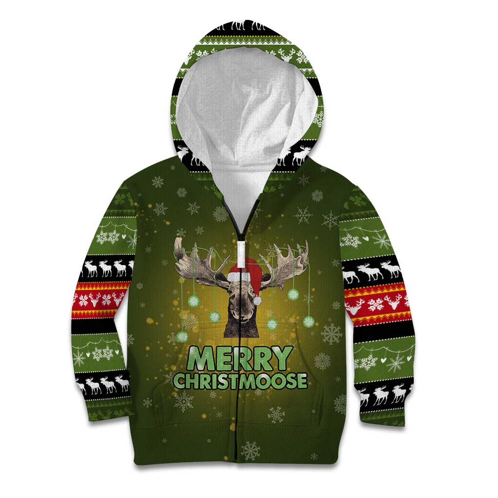 Merry ChristMoose Christmas Kid Hoodie Xmas Holiday Patterns - Wonder Print Shop