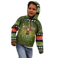 Merry ChristMoose Christmas Kid Hoodie Xmas Holiday Patterns - Wonder Print Shop