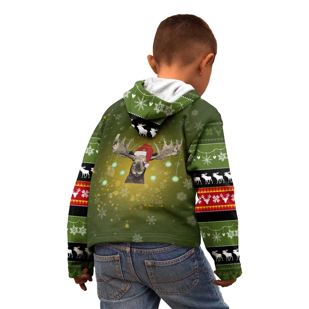Merry ChristMoose Christmas Kid Hoodie Xmas Holiday Patterns - Wonder Print Shop