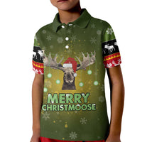Merry ChristMoose Christmas Kid Polo Shirt Xmas Holiday Patterns - Wonder Print Shop