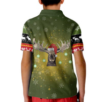 Merry ChristMoose Christmas Kid Polo Shirt Xmas Holiday Patterns - Wonder Print Shop