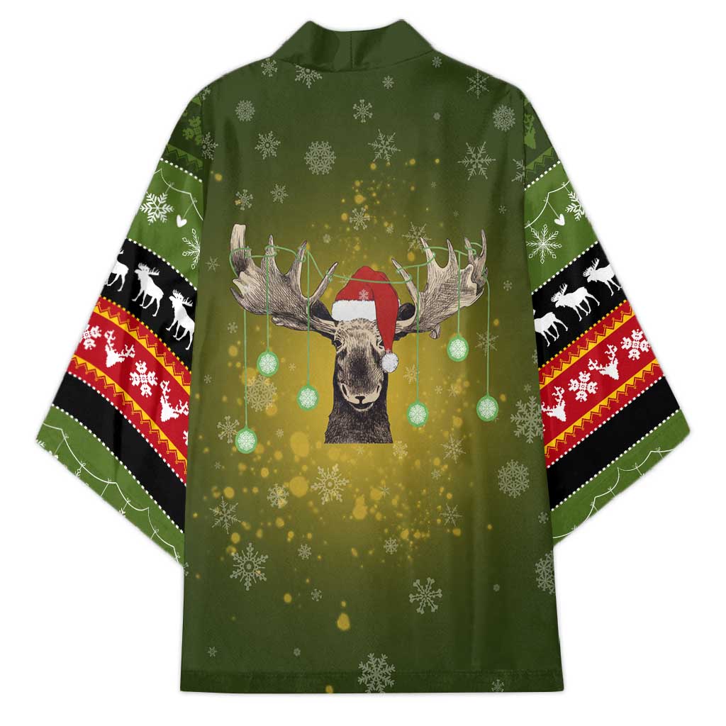 Merry ChristMoose Christmas Kimono Xmas Holiday Patterns - Wonder Print Shop