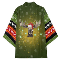 Merry ChristMoose Christmas Kimono Xmas Holiday Patterns - Wonder Print Shop