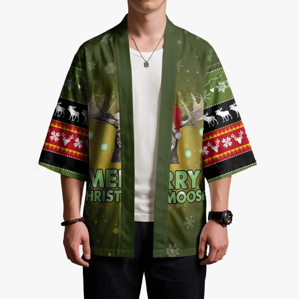 Merry ChristMoose Christmas Kimono Xmas Holiday Patterns - Wonder Print Shop
