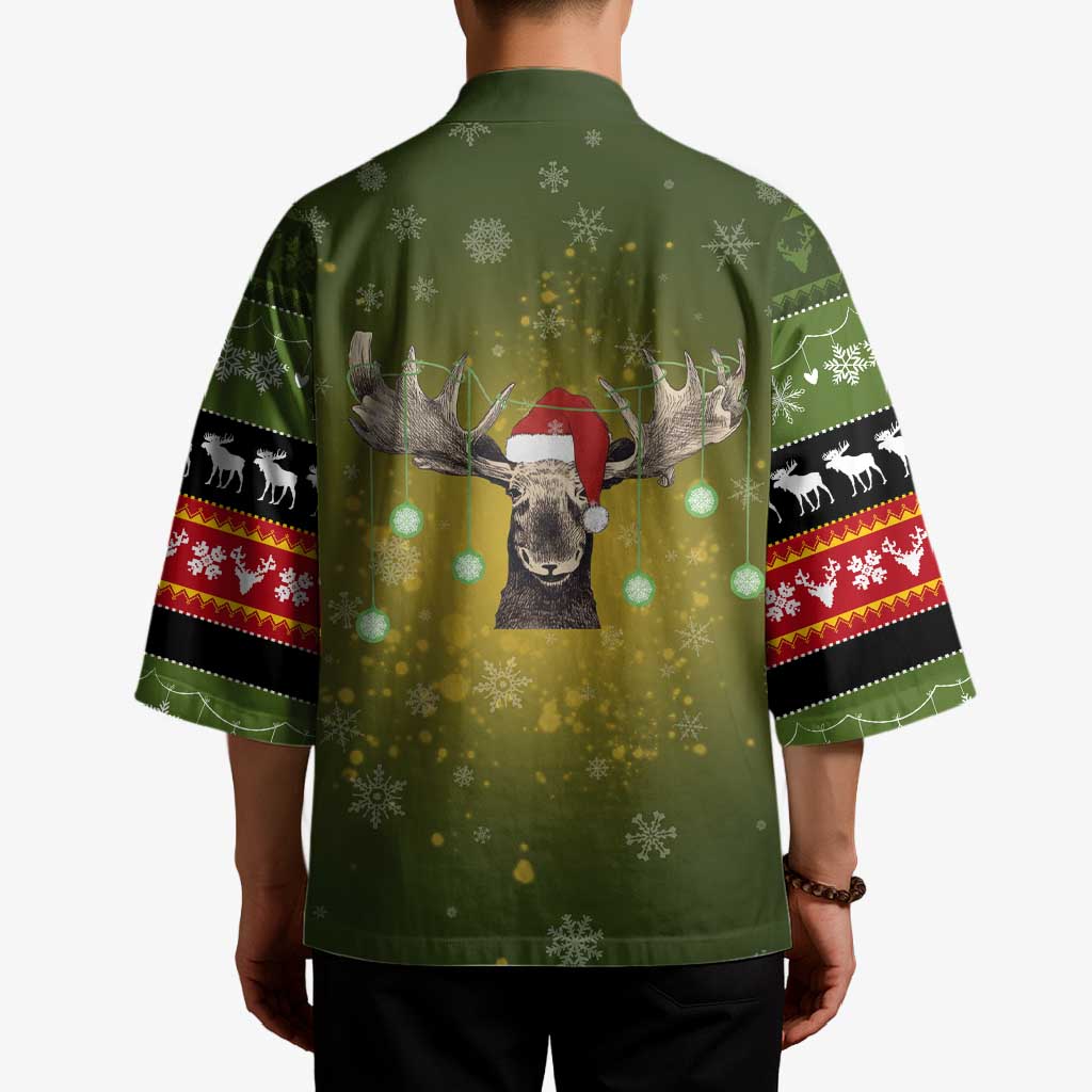 Merry ChristMoose Christmas Kimono Xmas Holiday Patterns - Wonder Print Shop