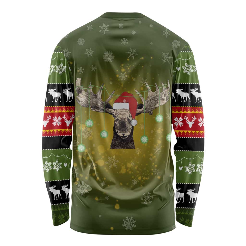 Merry ChristMoose Christmas Long Sleeve Shirt Xmas Holiday Patterns - Wonder Print Shop