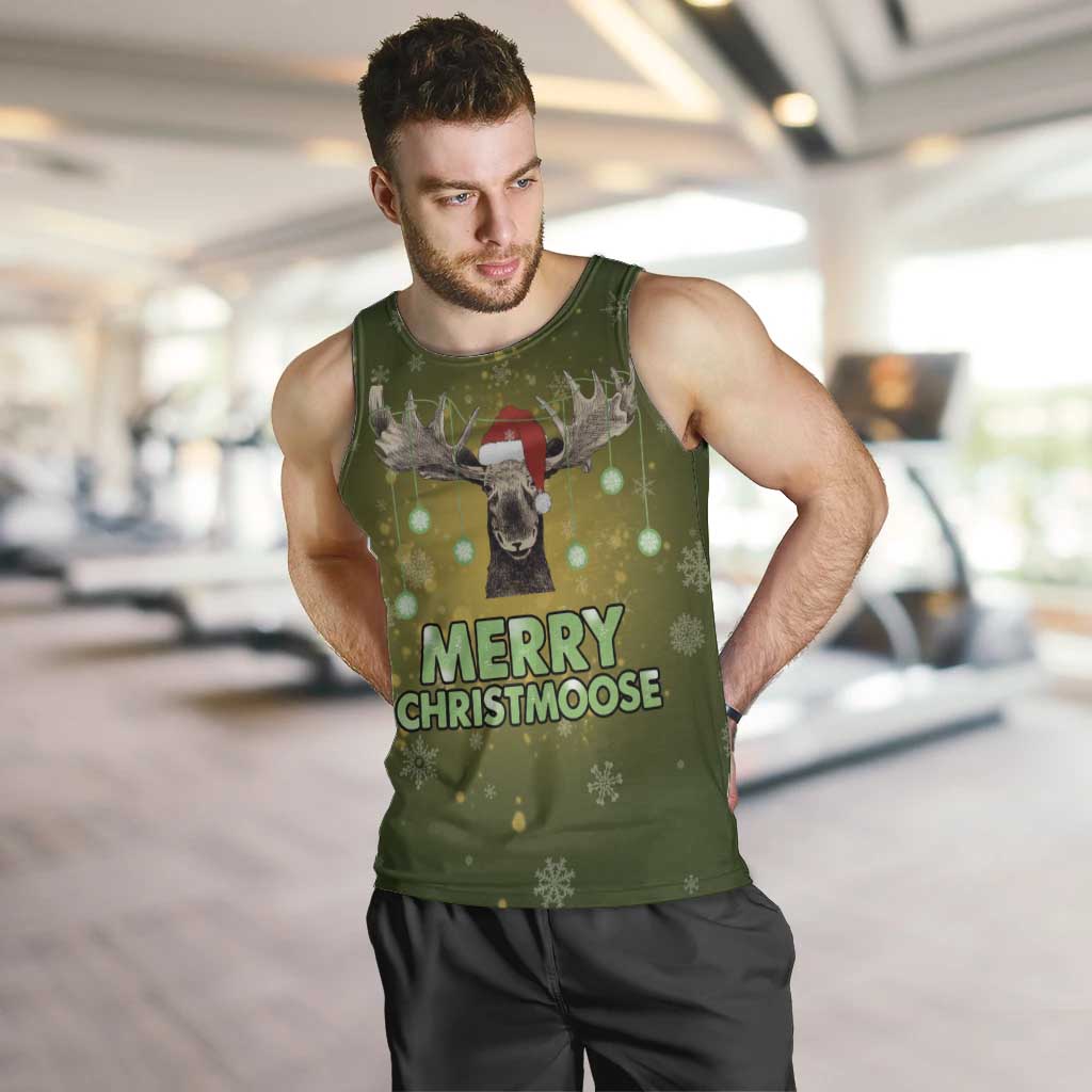 Merry ChristMoose Christmas Men Tank Top Xmas Holiday Patterns - Wonder Print Shop