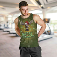 Merry ChristMoose Christmas Men Tank Top Xmas Holiday Patterns - Wonder Print Shop