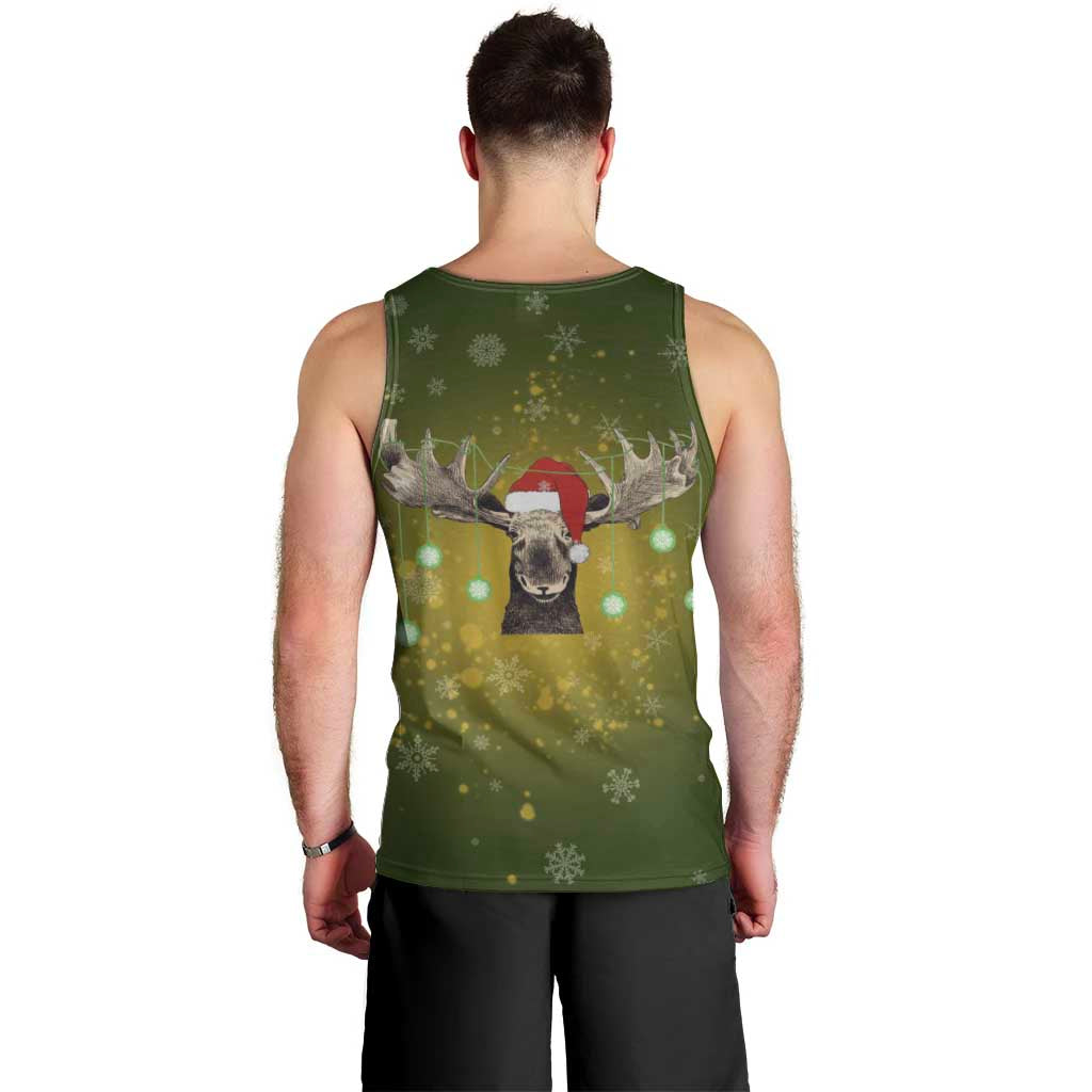Merry ChristMoose Christmas Men Tank Top Xmas Holiday Patterns - Wonder Print Shop