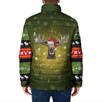 Merry ChristMoose Christmas Padded Jacket Xmas Holiday Patterns - Wonder Print Shop