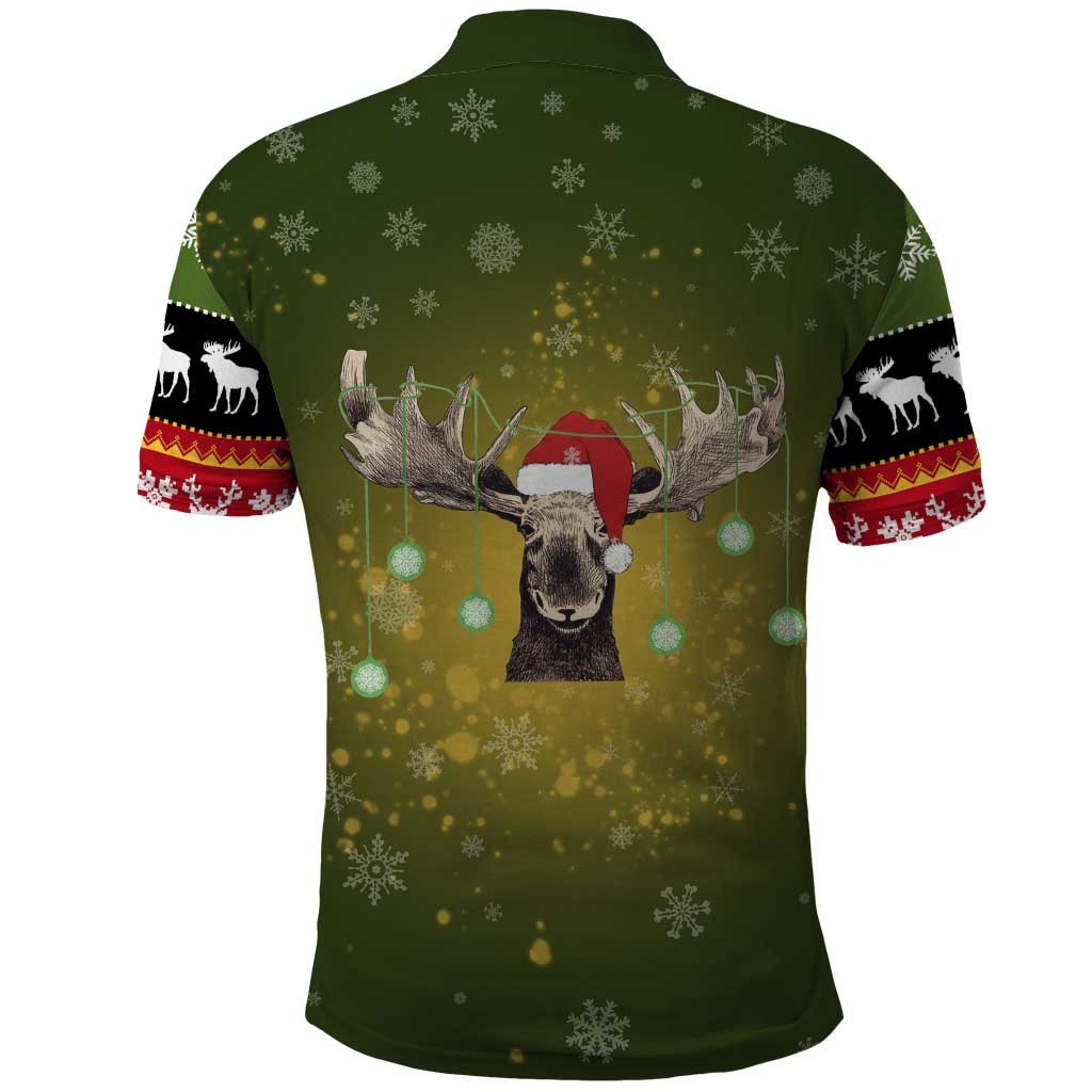 Merry ChristMoose Christmas Polo Shirt Xmas Holiday Patterns - Wonder Print Shop