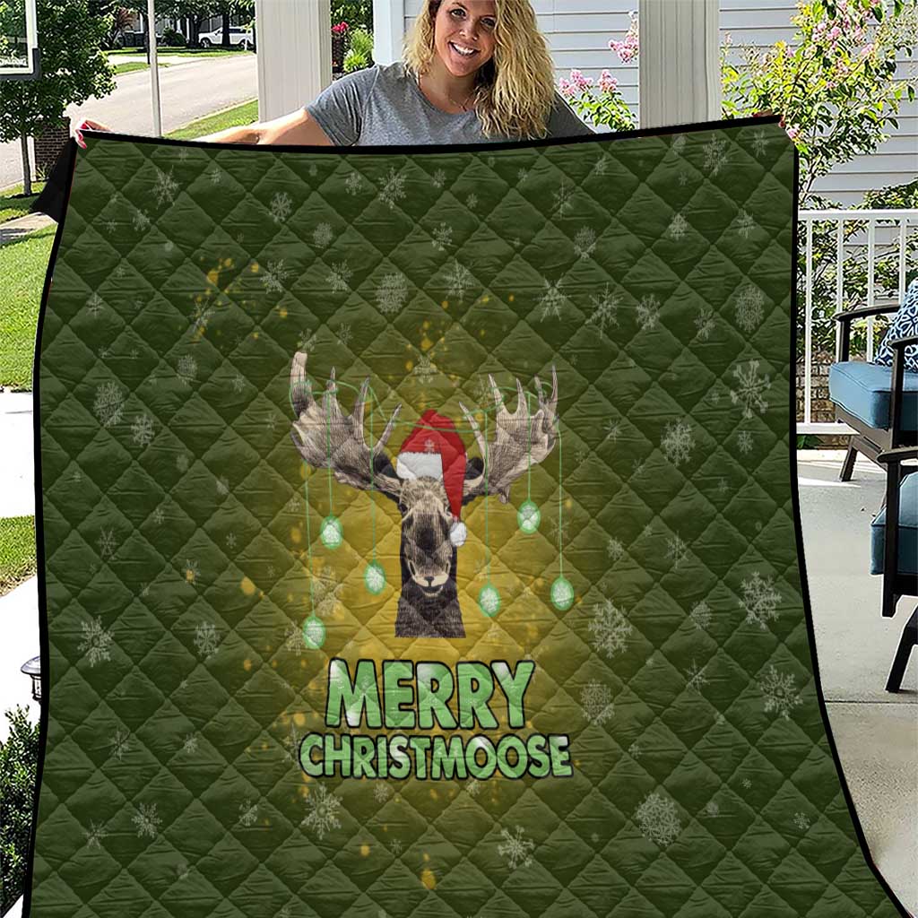 Merry ChristMoose Christmas Quilt Xmas Holiday Patterns - Wonder Print Shop