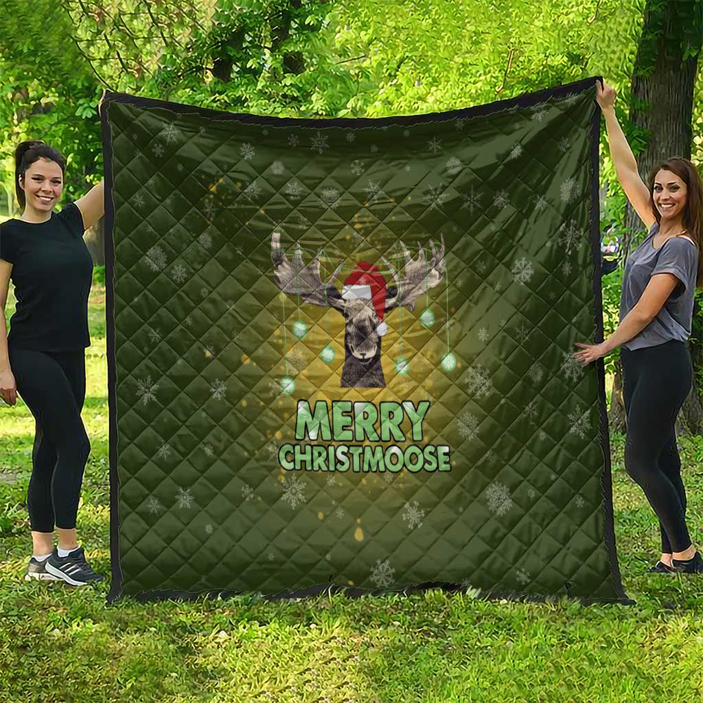 Merry ChristMoose Christmas Quilt Xmas Holiday Patterns - Wonder Print Shop