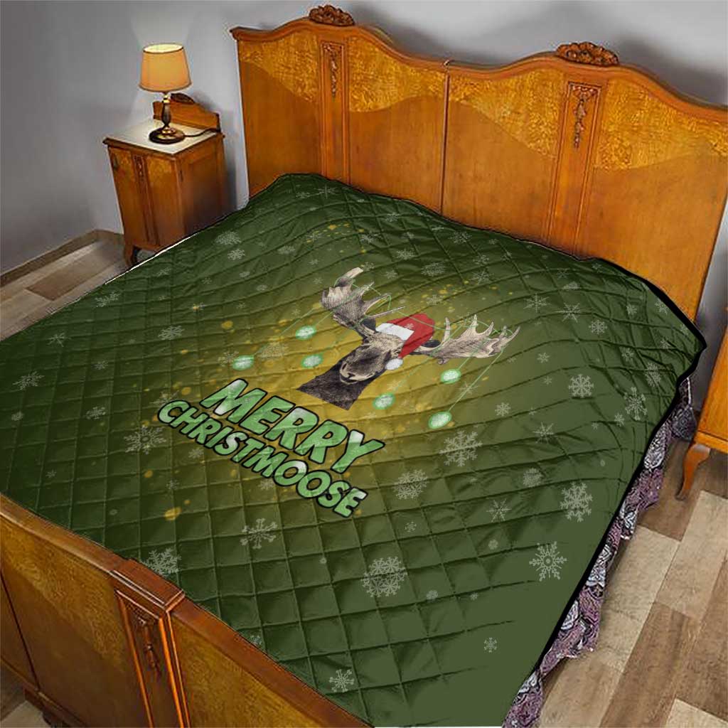 Merry ChristMoose Christmas Quilt Xmas Holiday Patterns - Wonder Print Shop