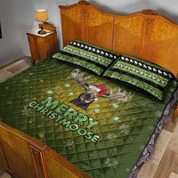 Merry ChristMoose Christmas Quilt Bed Set Xmas Holiday Patterns - Wonder Print Shop