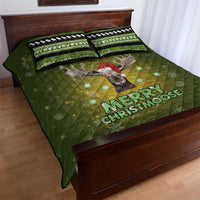 Merry ChristMoose Christmas Quilt Bed Set Xmas Holiday Patterns - Wonder Print Shop