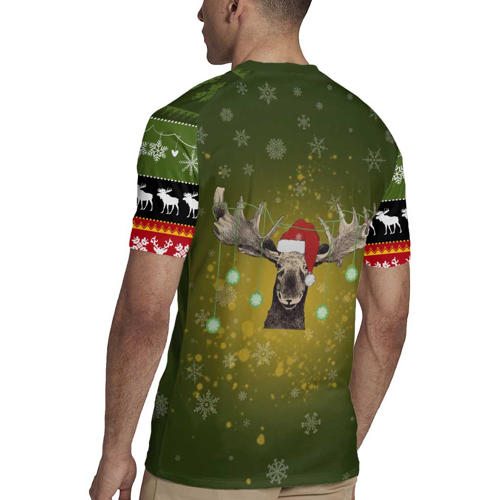 Merry ChristMoose Christmas Rugby Jersey Xmas Holiday Patterns - Wonder Print Shop