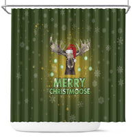Merry ChristMoose Christmas Shower Curtain Xmas Holiday Patterns - Wonder Print Shop