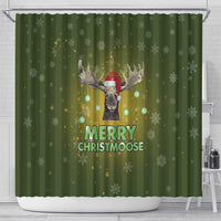 Merry ChristMoose Christmas Shower Curtain Xmas Holiday Patterns - Wonder Print Shop