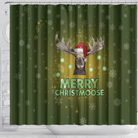Merry ChristMoose Christmas Shower Curtain Xmas Holiday Patterns - Wonder Print Shop