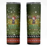 Merry ChristMoose Christmas Skinny Tumbler Xmas Holiday Patterns - Wonder Print Shop