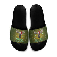 Merry ChristMoose Christmas Slide Sandals Xmas Holiday Patterns - Wonder Print Shop