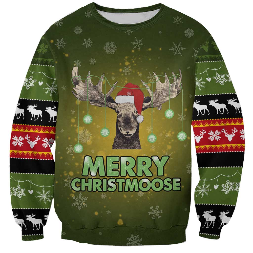 Merry ChristMoose Christmas Sweatshirt Xmas Holiday Patterns - Wonder Print Shop