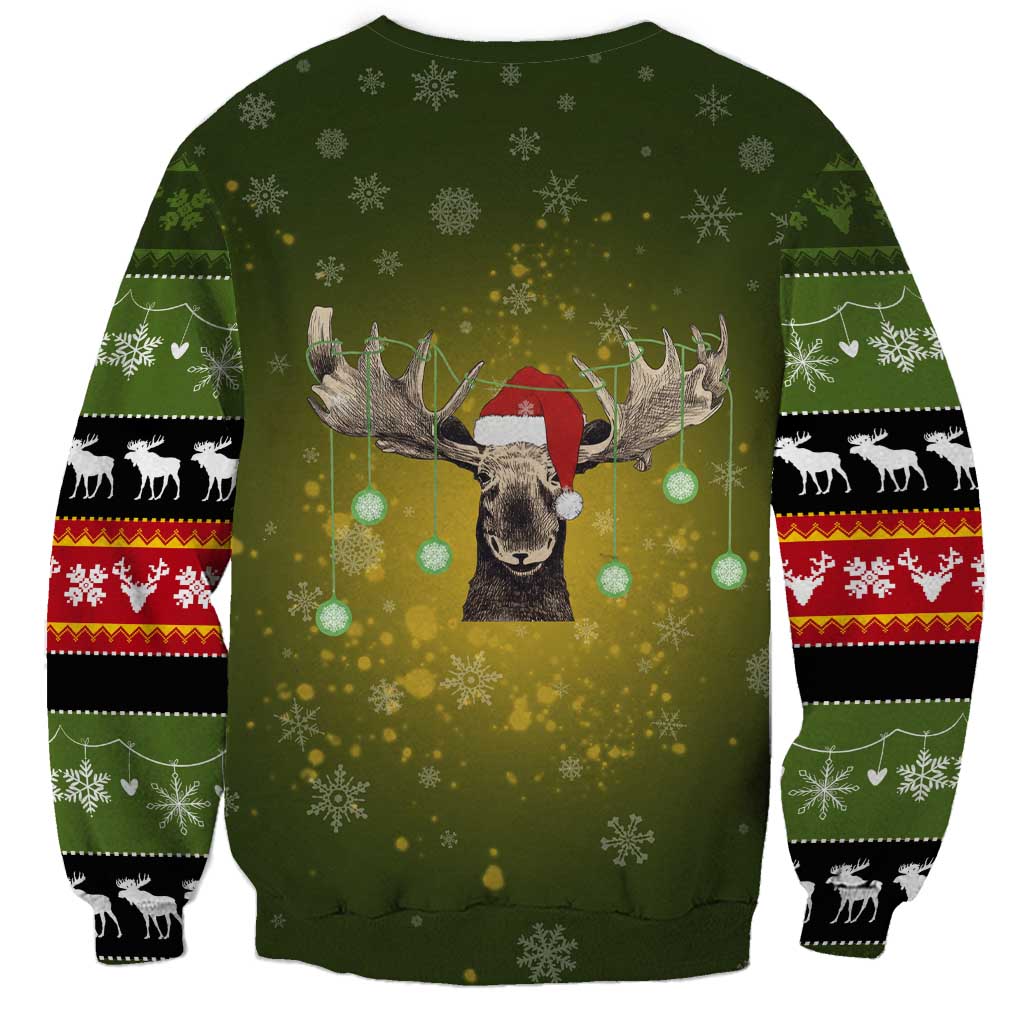 Merry ChristMoose Christmas Sweatshirt Xmas Holiday Patterns - Wonder Print Shop