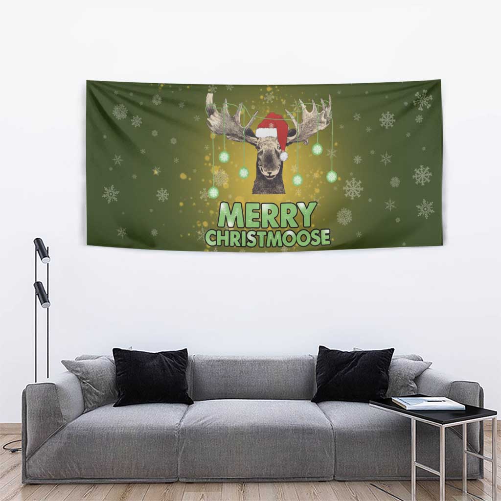 Merry ChristMoose Christmas Tapestry Xmas Holiday Patterns - Wonder Print Shop