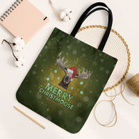Merry ChristMoose Christmas Tote Bag Xmas Holiday Patterns - Wonder Print Shop