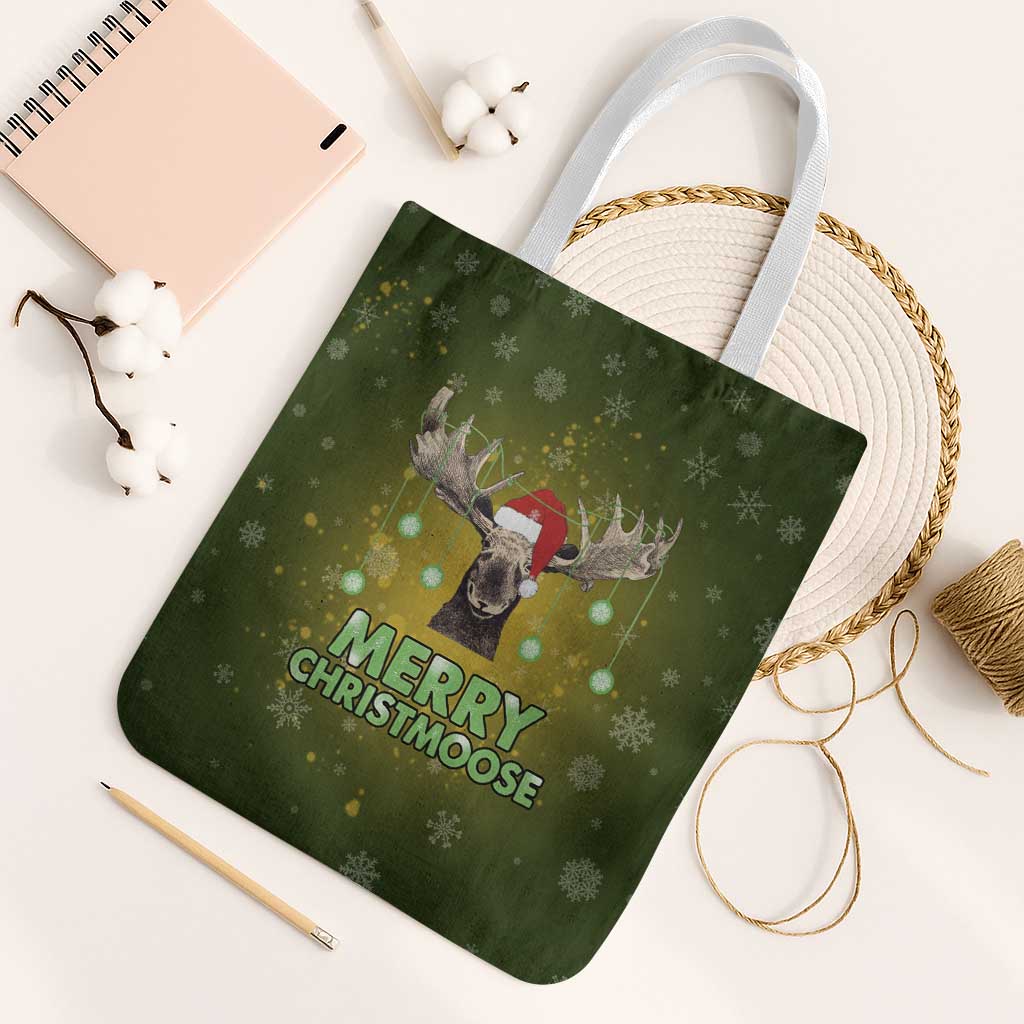 Merry ChristMoose Christmas Tote Bag Xmas Holiday Patterns - Wonder Print Shop