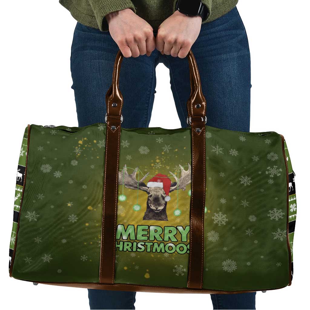Merry ChristMoose Christmas Travel Bag Xmas Holiday Patterns - Wonder Print Shop