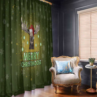 Merry ChristMoose Christmas Window Curtain Xmas Holiday Patterns - Wonder Print Shop