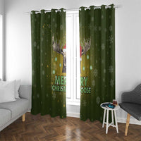 Merry ChristMoose Christmas Window Curtain Xmas Holiday Patterns - Wonder Print Shop