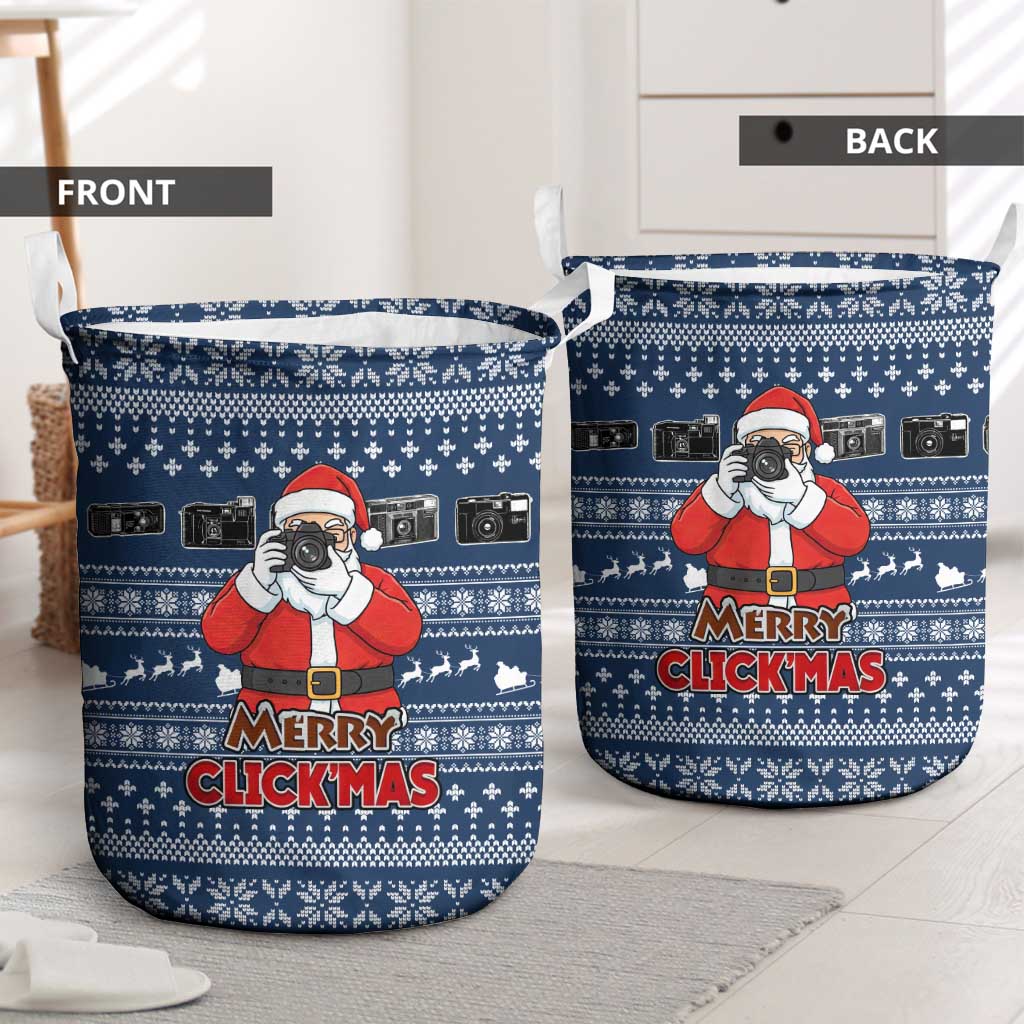 Merry Clickmas Christmas Laundry Basket Xmas Holiday Patterns - Wonder Print Shop
