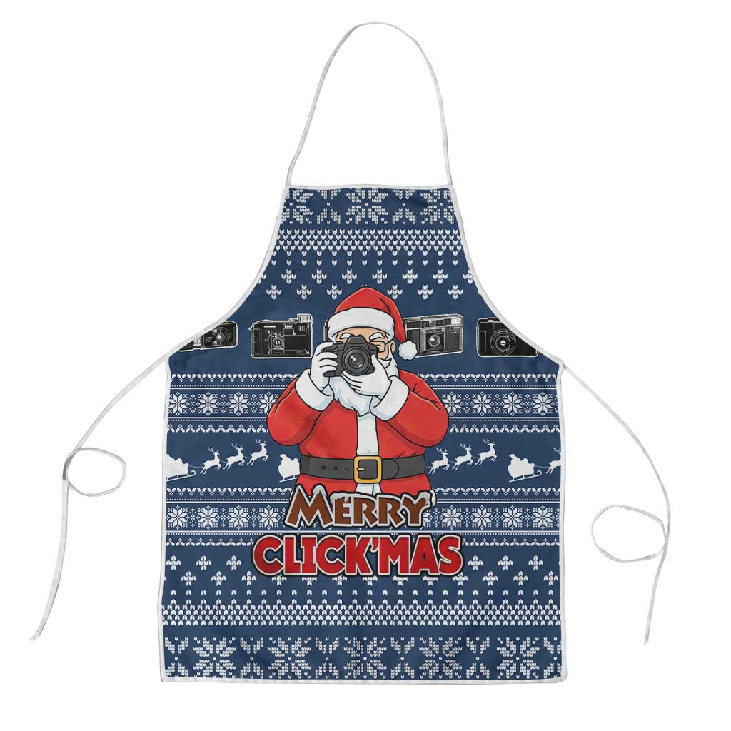 Merry Clickmas Christmas Apron Xmas Holiday Patterns - Wonder Print Shop