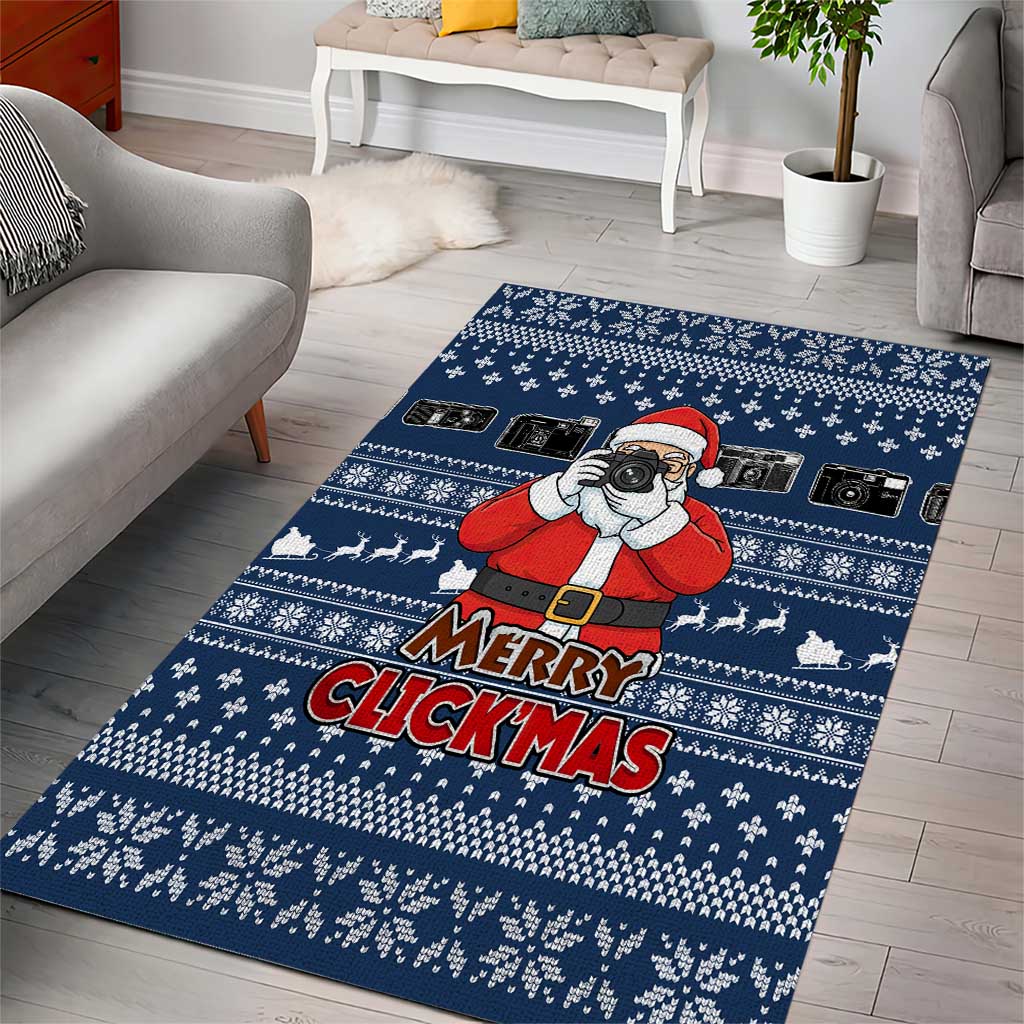 Merry Clickmas Christmas Area Rug Xmas Holiday Patterns - Wonder Print Shop