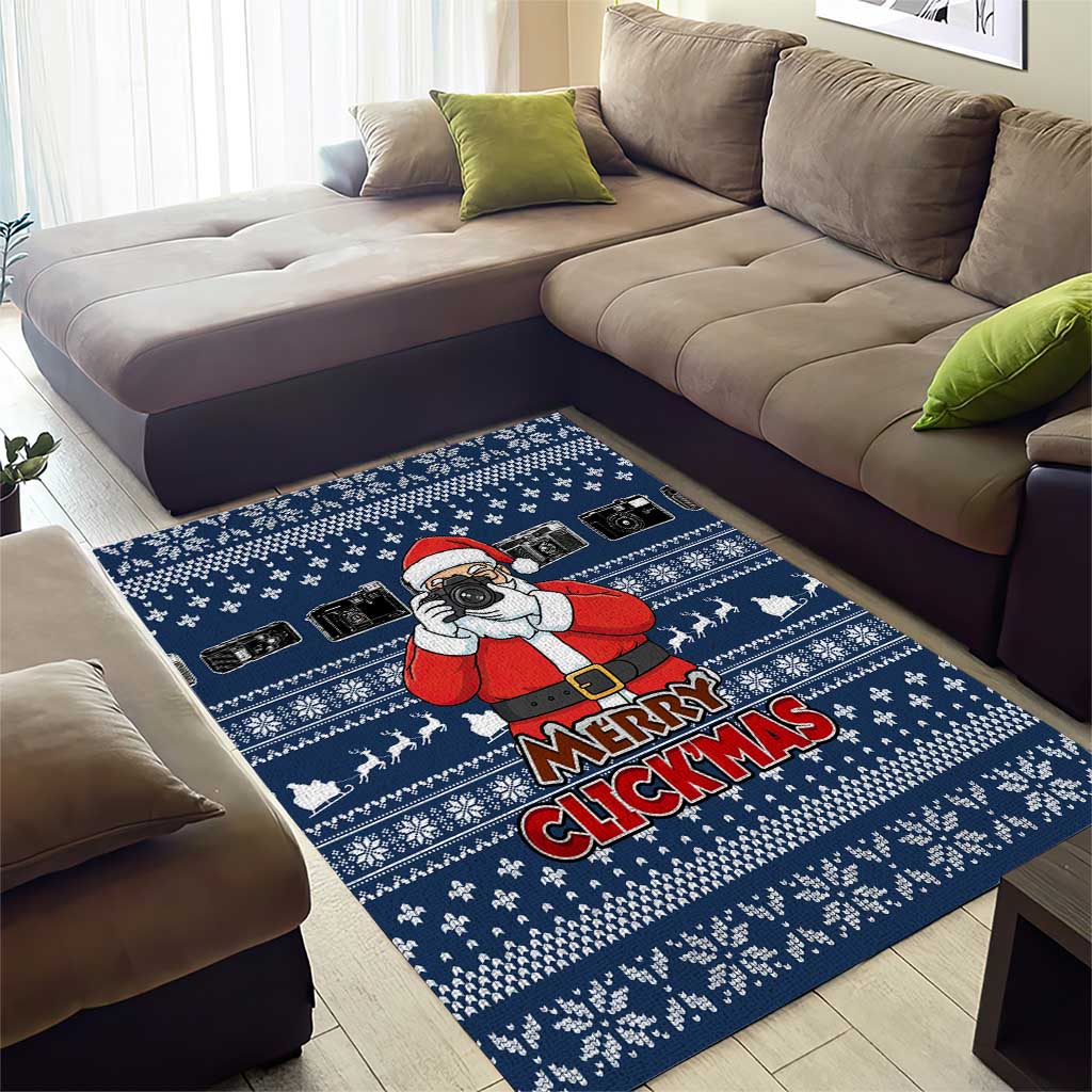 Merry Clickmas Christmas Area Rug Xmas Holiday Patterns - Wonder Print Shop