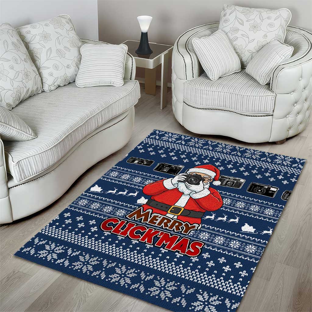 Merry Clickmas Christmas Area Rug Xmas Holiday Patterns - Wonder Print Shop