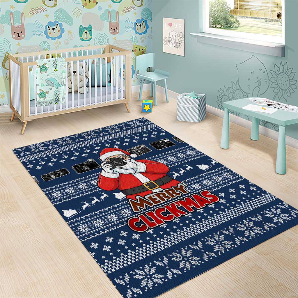 Merry Clickmas Christmas Area Rug Xmas Holiday Patterns - Wonder Print Shop