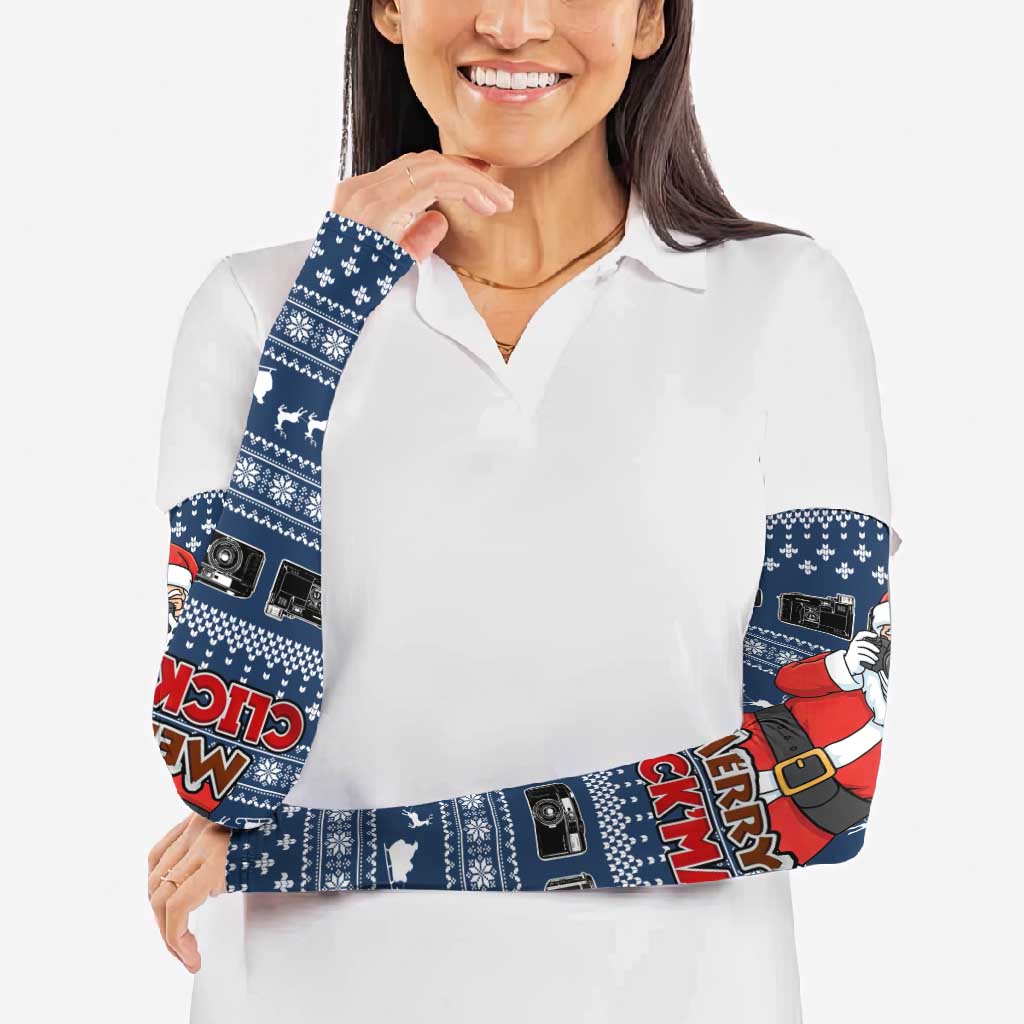 Merry Clickmas Christmas Arm Sleeves Xmas Holiday Patterns - Wonder Print Shop
