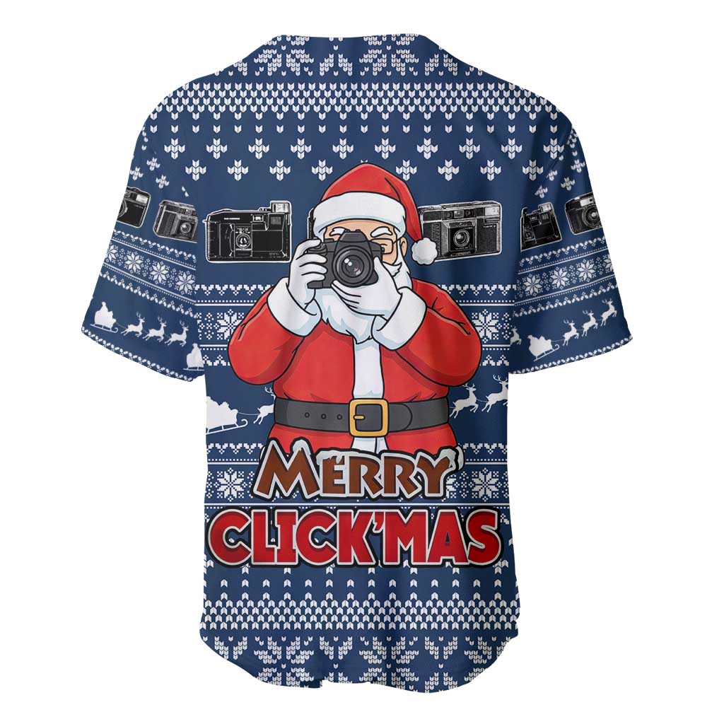 Merry Clickmas Christmas Baseball Jersey Xmas Holiday Patterns - Wonder Print Shop